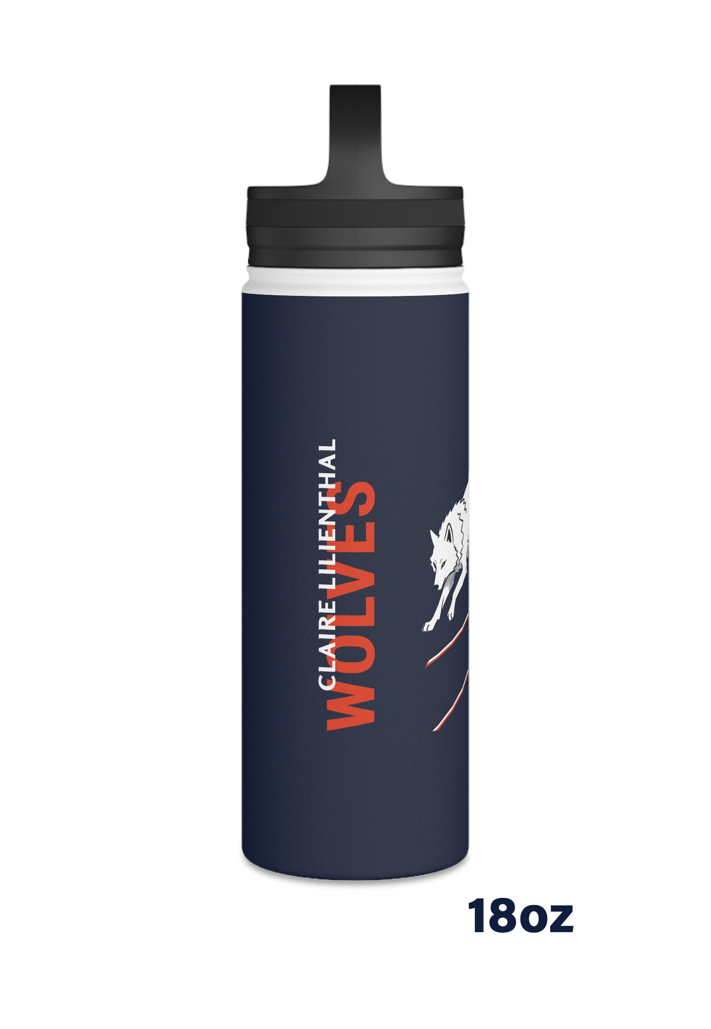 Water Bottle - RUN Navy - Personalized